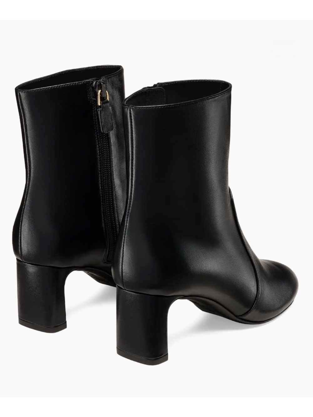 New Stuart Weitzman Babette Zip Bootie 60MM Black Leather Sz 8 - Picture 2 of 13
